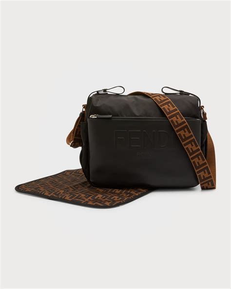 fendi brown ff changing bag|Fendi FF Logo Diaper Bag w/ Changing Pad .